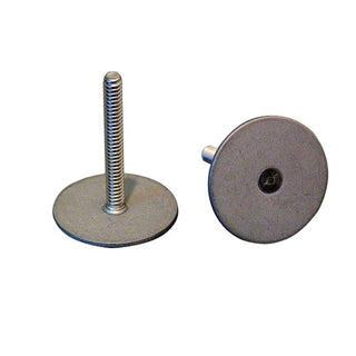 Weld Mount Stainless Steel Stud 1.25" Base 10 x 24 Threads 1.00" Tall - 15 Quantity Weld Mount