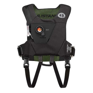 Mustang EP 38 Ocean Racing Hydrostatic Inflatable Vest - Black/Fluorescent Yellow/Green - Automatic/Manual Mustang Survival
