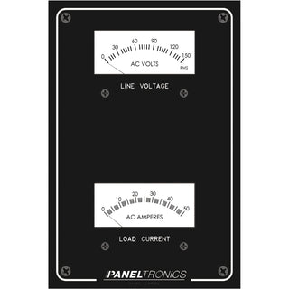 Paneltronics Standard Panel AC Meter - 0-150 AC Voltmeter & 0-50Amp Ammeter Paneltronics