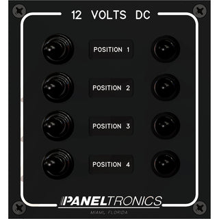 Paneltronics Waterproof Panel - DC 4-Position Toggle Switch & Circuit Breaker Paneltronics