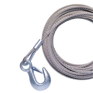 Powerwinch 40' x 7/32" Replacement Galvanized Cable w/Hook f/RC30, RC23, 712A, 912, 915, T2400 & AP3500 Powerwinch