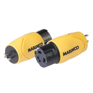 Marinco Straight Adapter - 15A Male Straight Blade to 50A 125/250V Female Locking Marinco