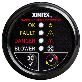Fireboy-Xintex Gasoline Fume Detector w/Blower Control - Black Bezel - 12V Fireboy-Xintex