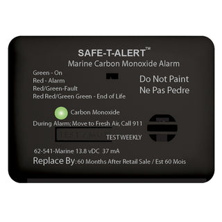 Safe-T-Alert 62 Series Carbon Monoxide Alarm - 12V - 62-541-Marine - Surface Mount - Black Safe-T-Alert