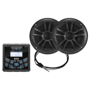 Boss Audio MCKGB450B.6 Marine Stereo & 6.5" Speaker Kit - Black Boss Audio