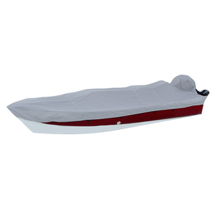Carver Performance Poly-Guard Styled-to-Fit Boat Cover f/15.5' V-Hull Side Console Fishing Boats - Grey Carver by Covercraft