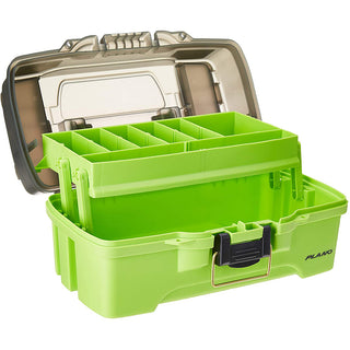 Plano 1-Tray Tackle Box w/Dual Top Access - Smoke & Bright Green Plano