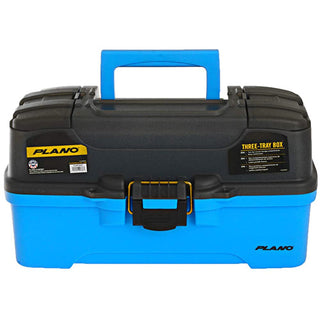 Plano 3-Tray Tackle Box w/Dual Top Access - Smoke & Bright Blue Plano