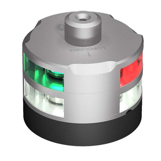 Lopolight Series 201-007 - Tri-Color Navigation/Anchor/Windex Light - 2NM - Horizontal Mount - Silver Housing - Revival Marine Source