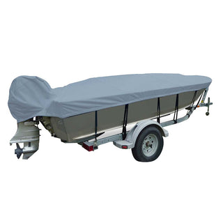 Carver Poly-Flex II Narrow Series Styled-to-Fit Boat Cover f/14.5' V-Hull Fishing Boats - Grey Carver by Covercraft