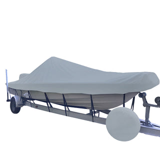 Carver Sun-DURA® Styled-to-Fit Boat Cover f/19.5' V-Hull Center Console Shallow Draft Boats - Grey Carver by Covercraft