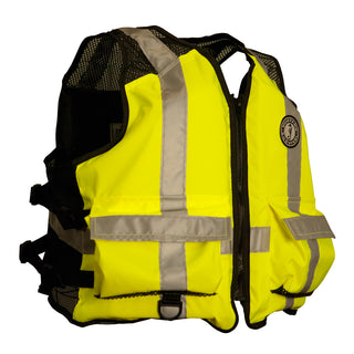 Mustang High Visibility Industrial Mesh Vest - Fluorescent Yellow/Green/Black - XL/Large Mustang Survival