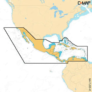 C-map Reveal X Coastal Central America And Caribbean Microsd C-Map