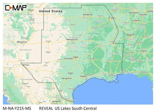 C-map Reveal Inland Us Lakes South Central C-Map