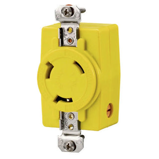 Hubbell Hbl328dcr 30a 28v Dc Locking Receptacle Yellow Hubbell Wiring